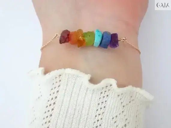 Rainbow Stone benefits by GAIA jewelry Bracelets - GAIA