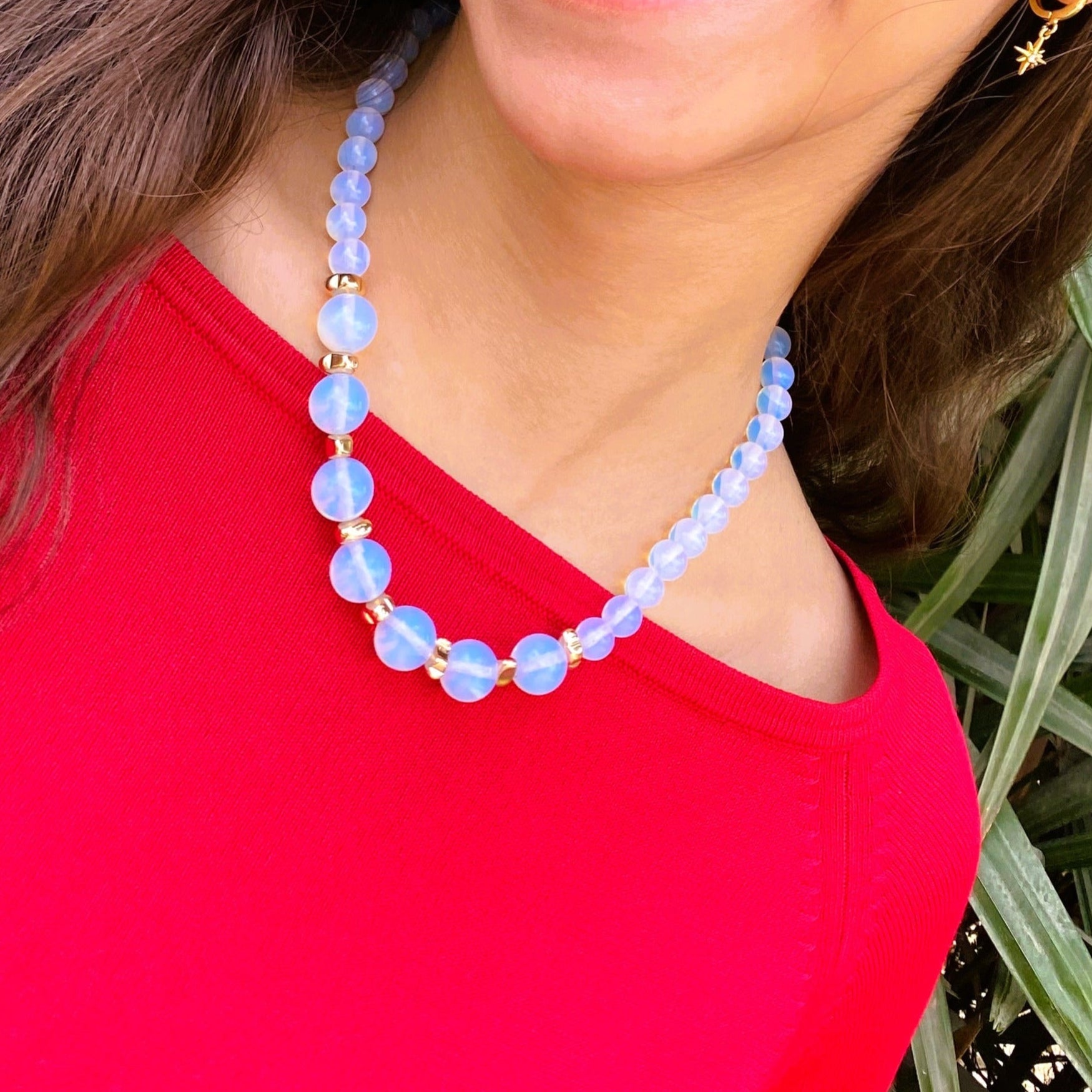 White Opal Necklace - GAIA - Jewellery Store