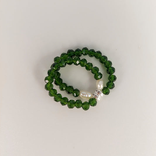 Green Crystal Ring GAIA Rings GAIA