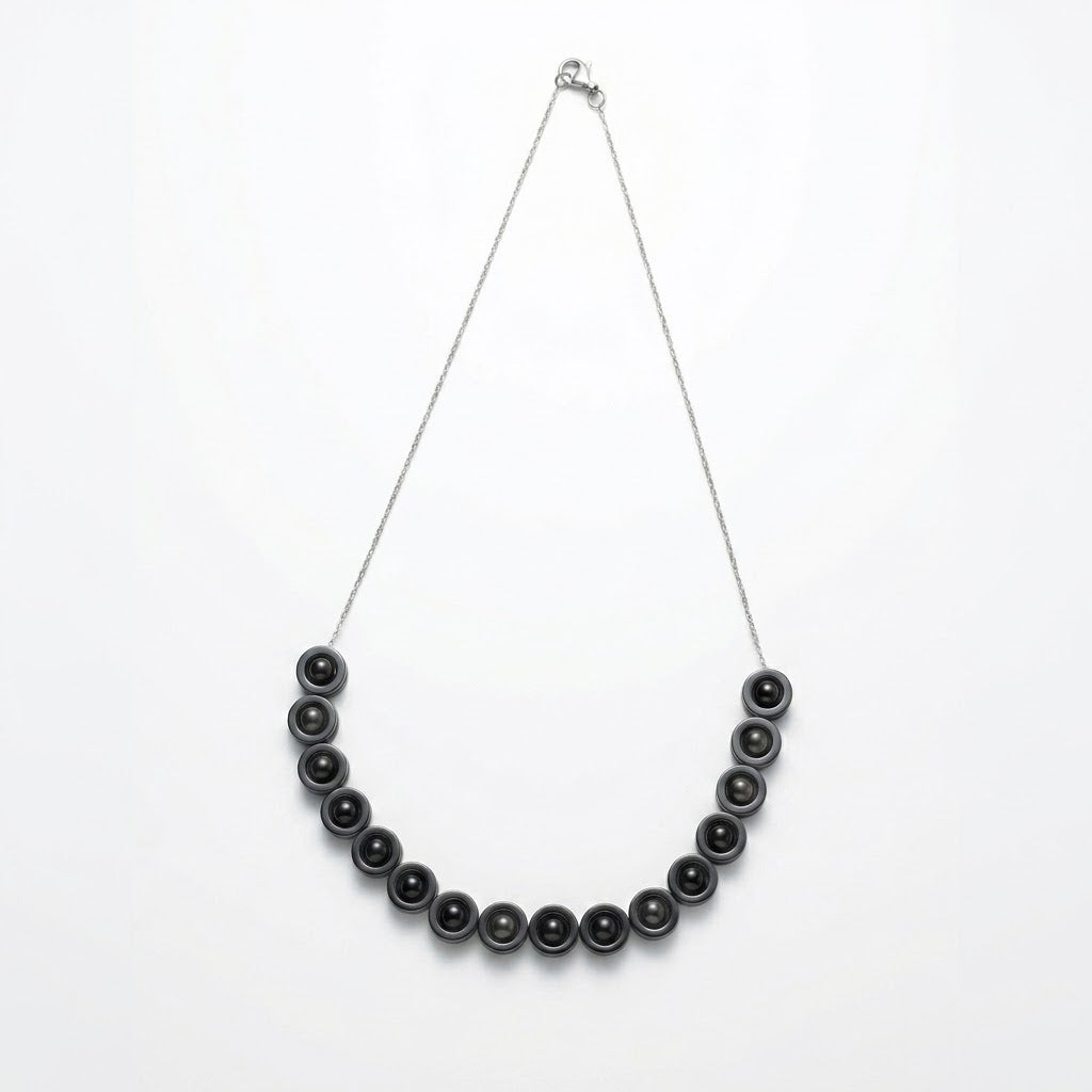 Obsidian Orbit Necklace