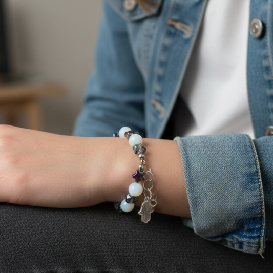 Lunar Hamsa Bracelet