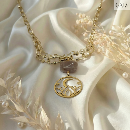 Brown Moonstone Necklace