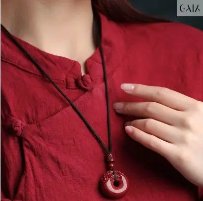 Cinnabar Necklace Jewelry Designers Necklace GAIA