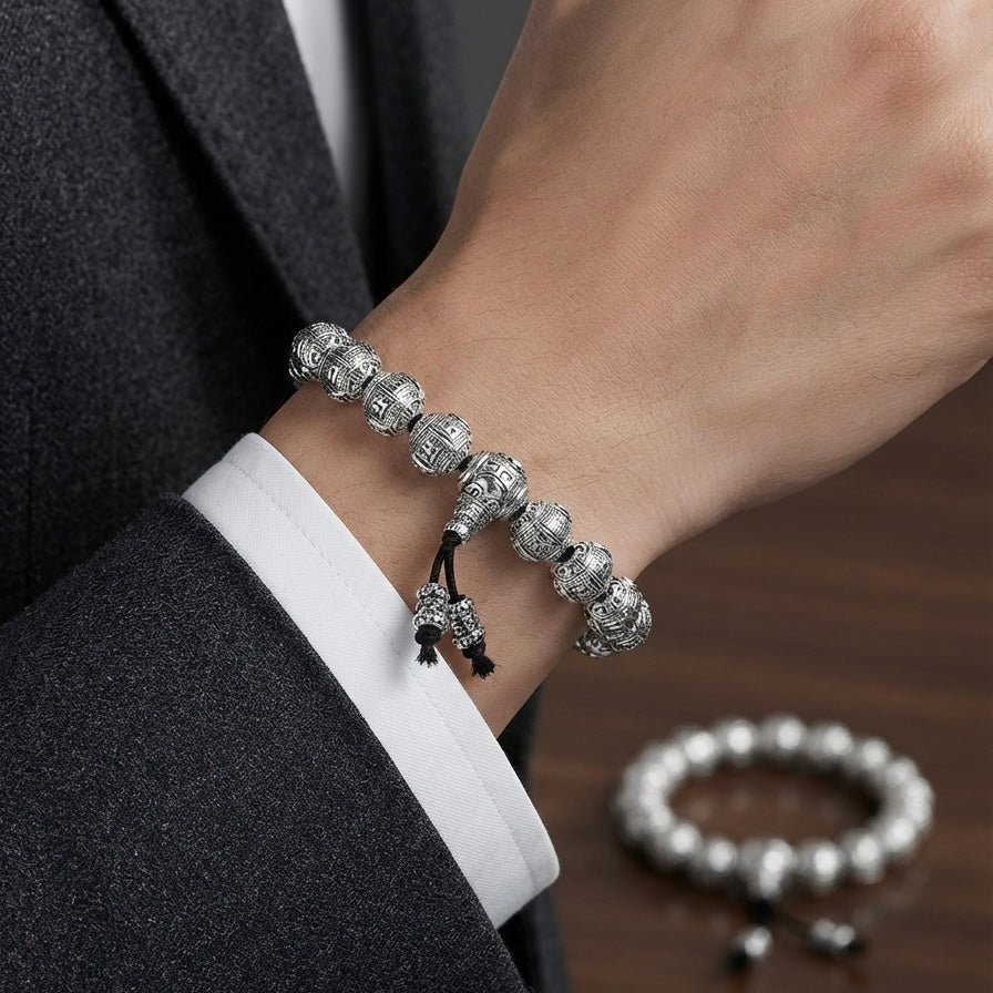 Silver Mantra Bracelet