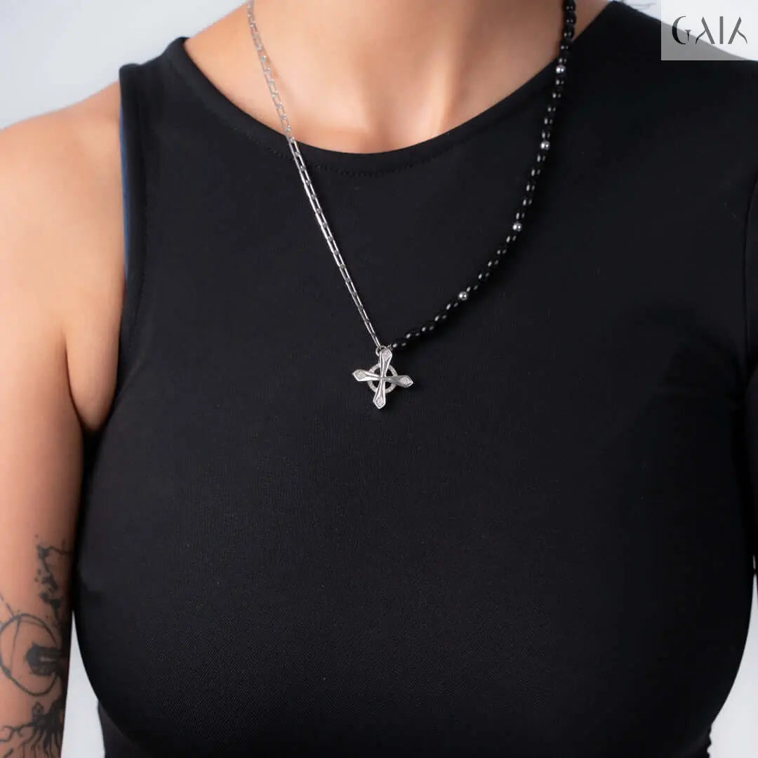 Equal-Armed Cross Necklace - GAIA - Jewellery Store