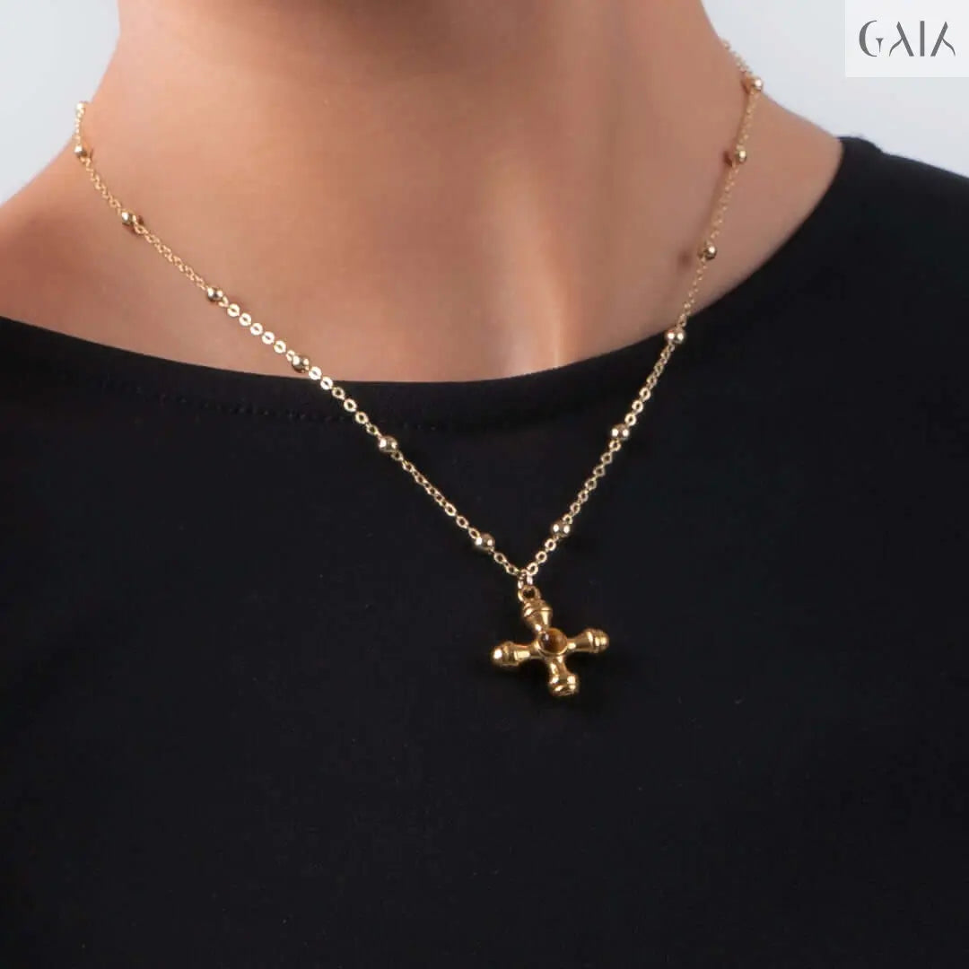 Equal-Armed Cross Necklace - GAIA - Jewellery Store