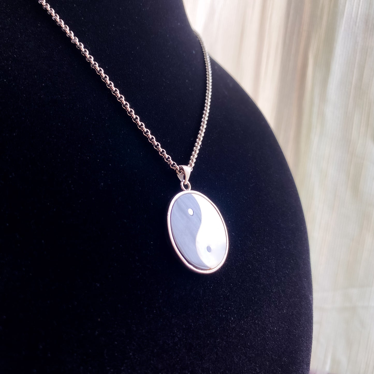 Silver Yin & Yang Necklace
