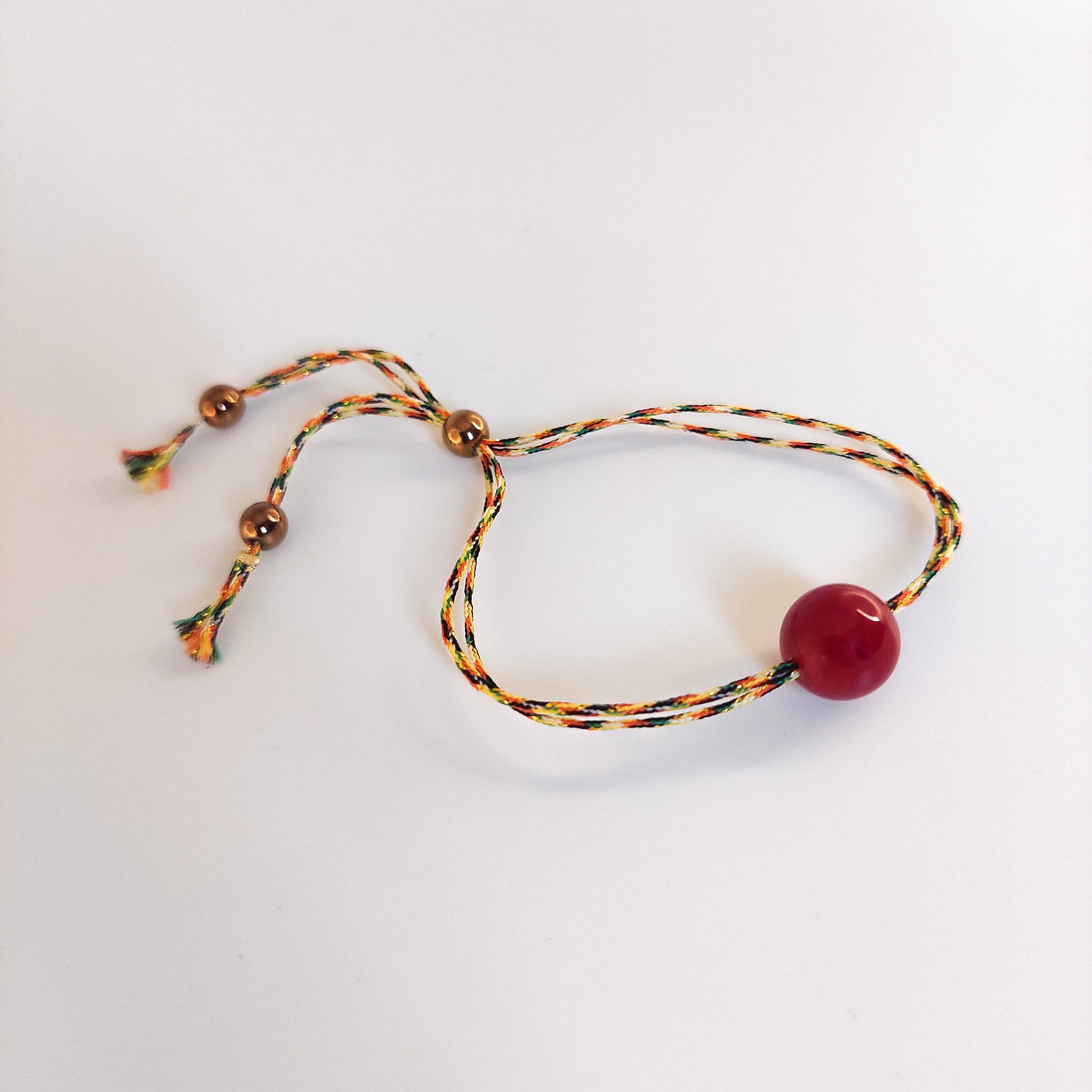 Red Coral Glass Bracelet
