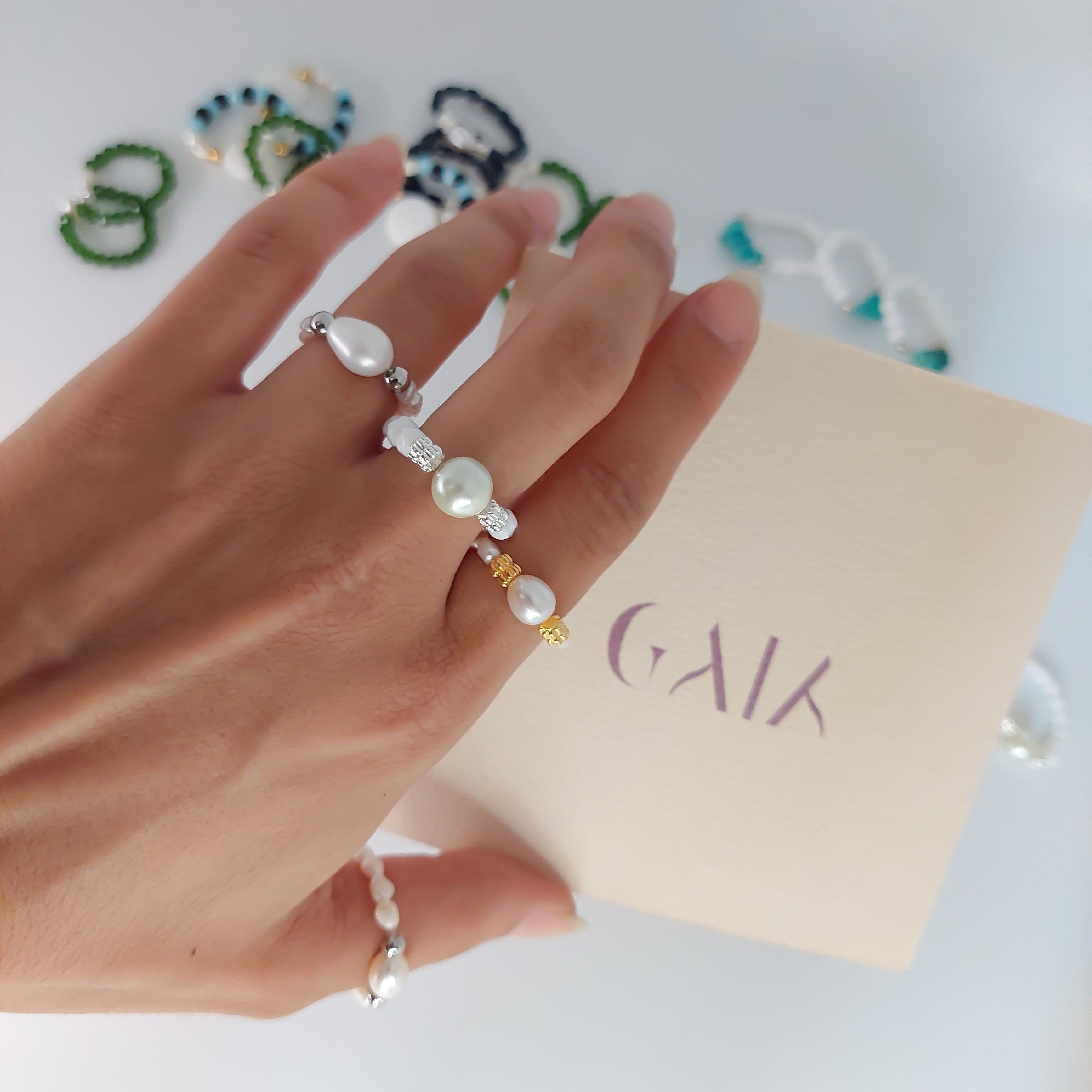 White Ring - GAIA - Jewellery Store