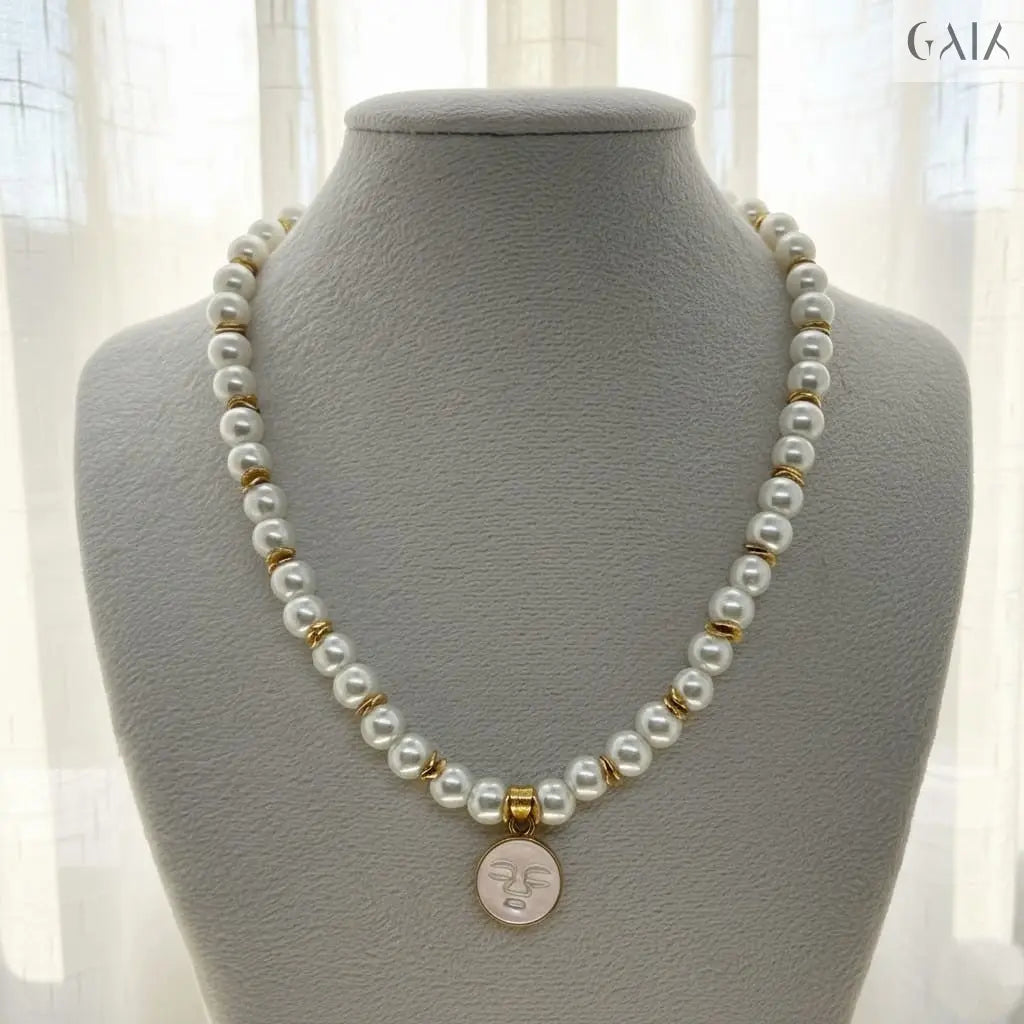 Glass Pearl Necklace GAIA Necklace GAIA