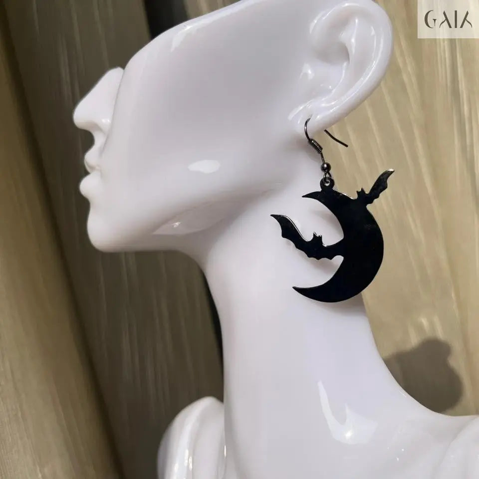 Gothic Moon Earrings - GAIA - Jewellery Store