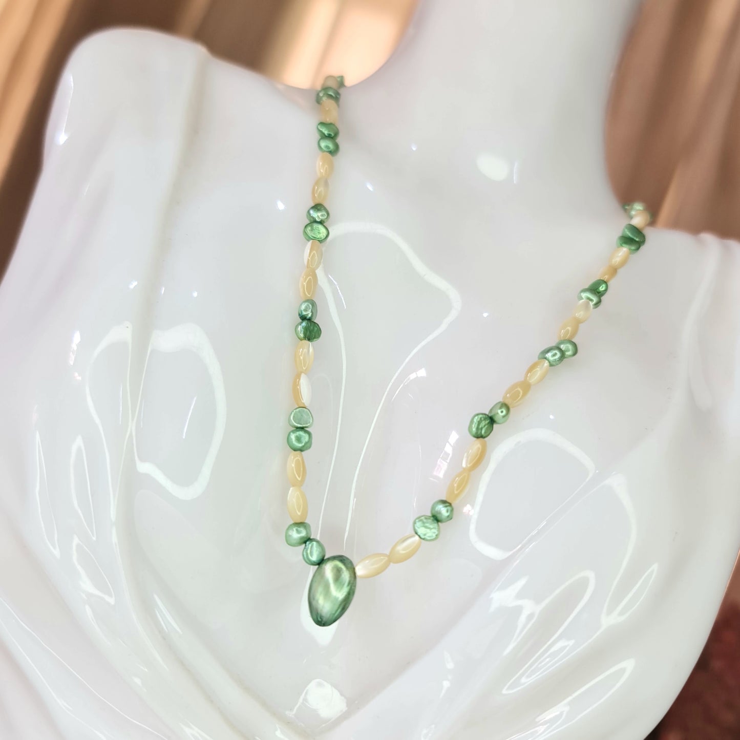 Green Pearl Necklace