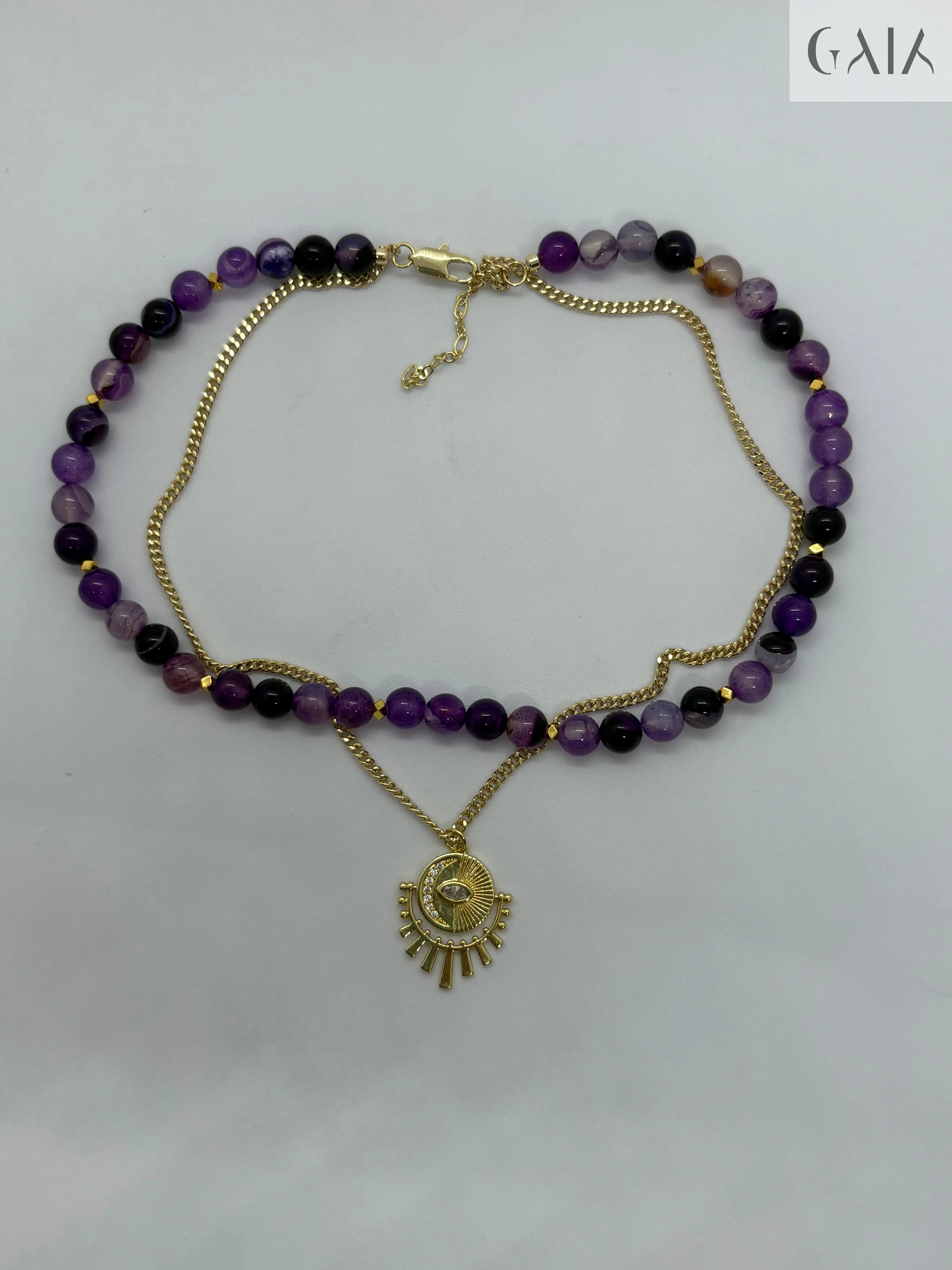 Handcrafted Purple Agate Necklace - GAIA Global