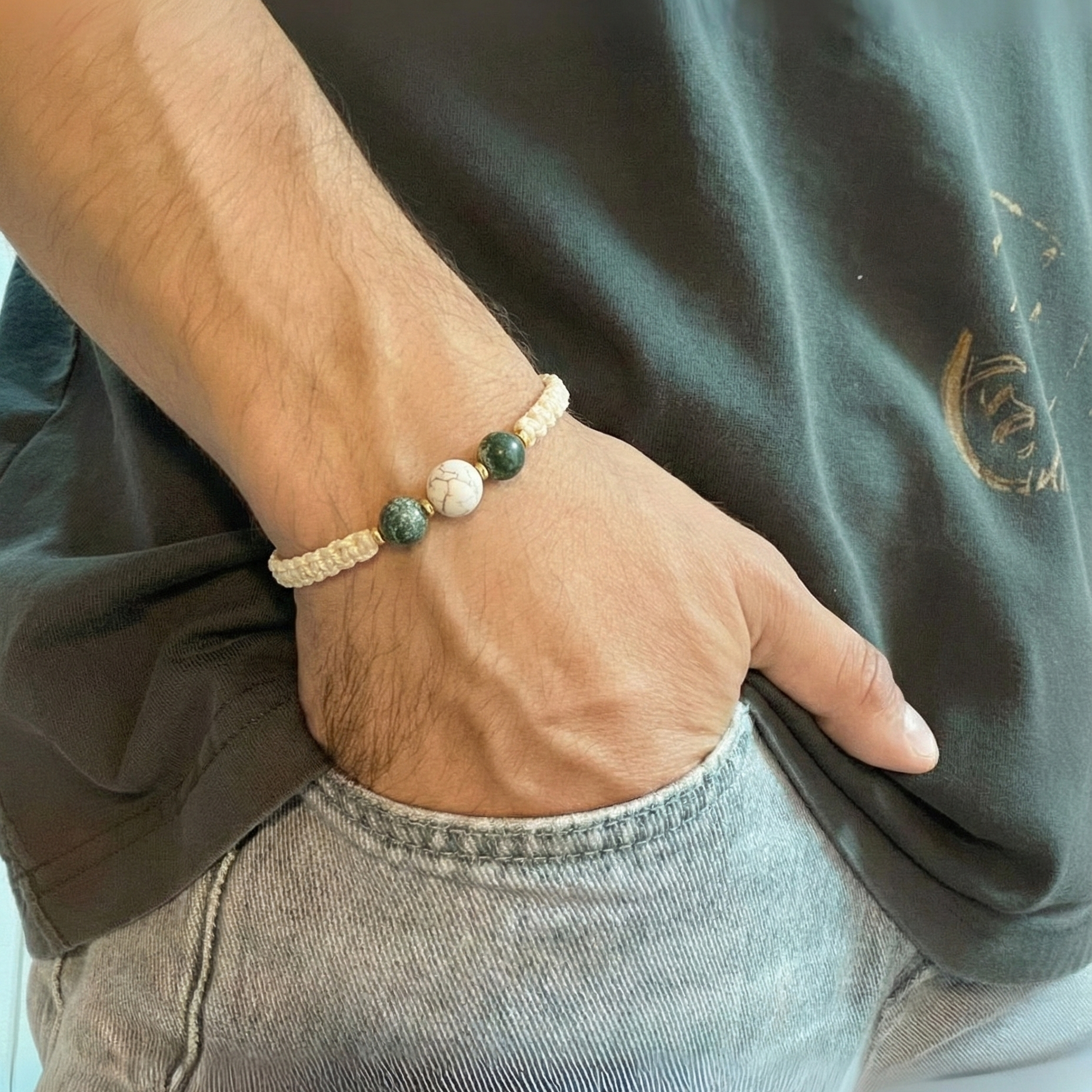 Howlite & Jasper bracelet