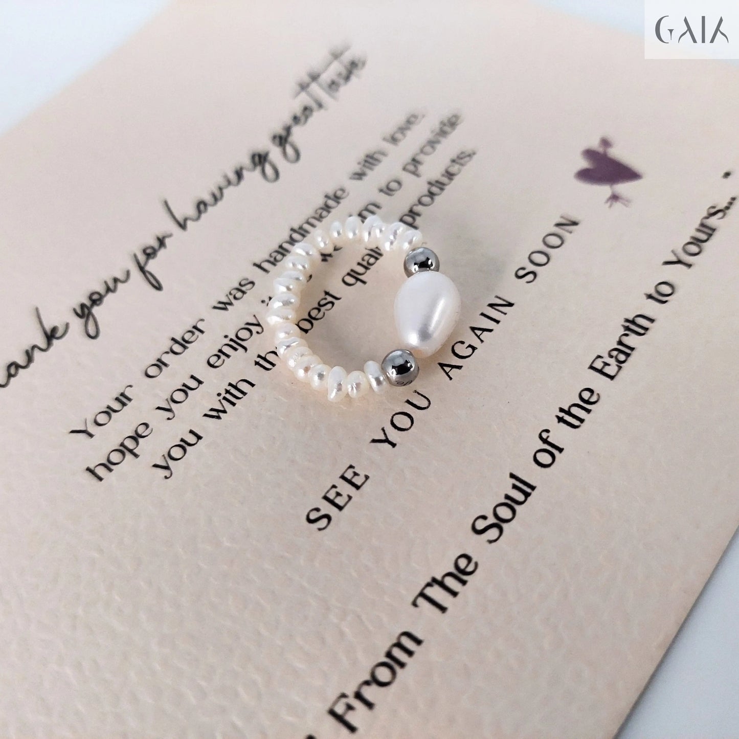 Luxury Pearl Ring - GAIA - Jewellery Store
