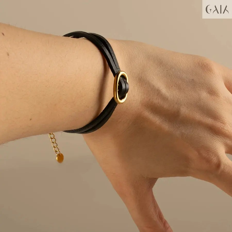 Midnight Leather Bracelet - GAIA - Jewellery Store