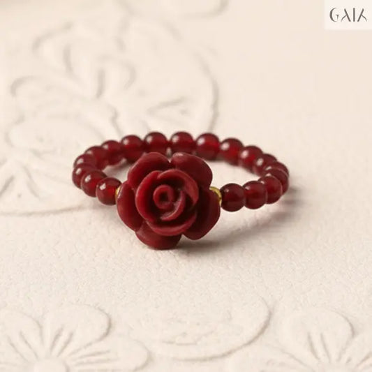 Natural Garnet Bead Ring GAIA Rings GAIA