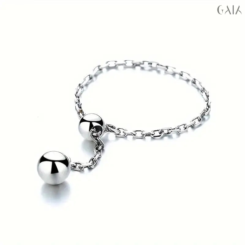 Orbit Chain Ring (S925 Sterling Silver) - GAIA - Jewellery Store