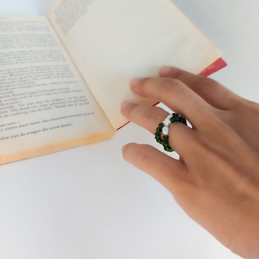 Green Crystal Ring - GAIA - Jewellery Store