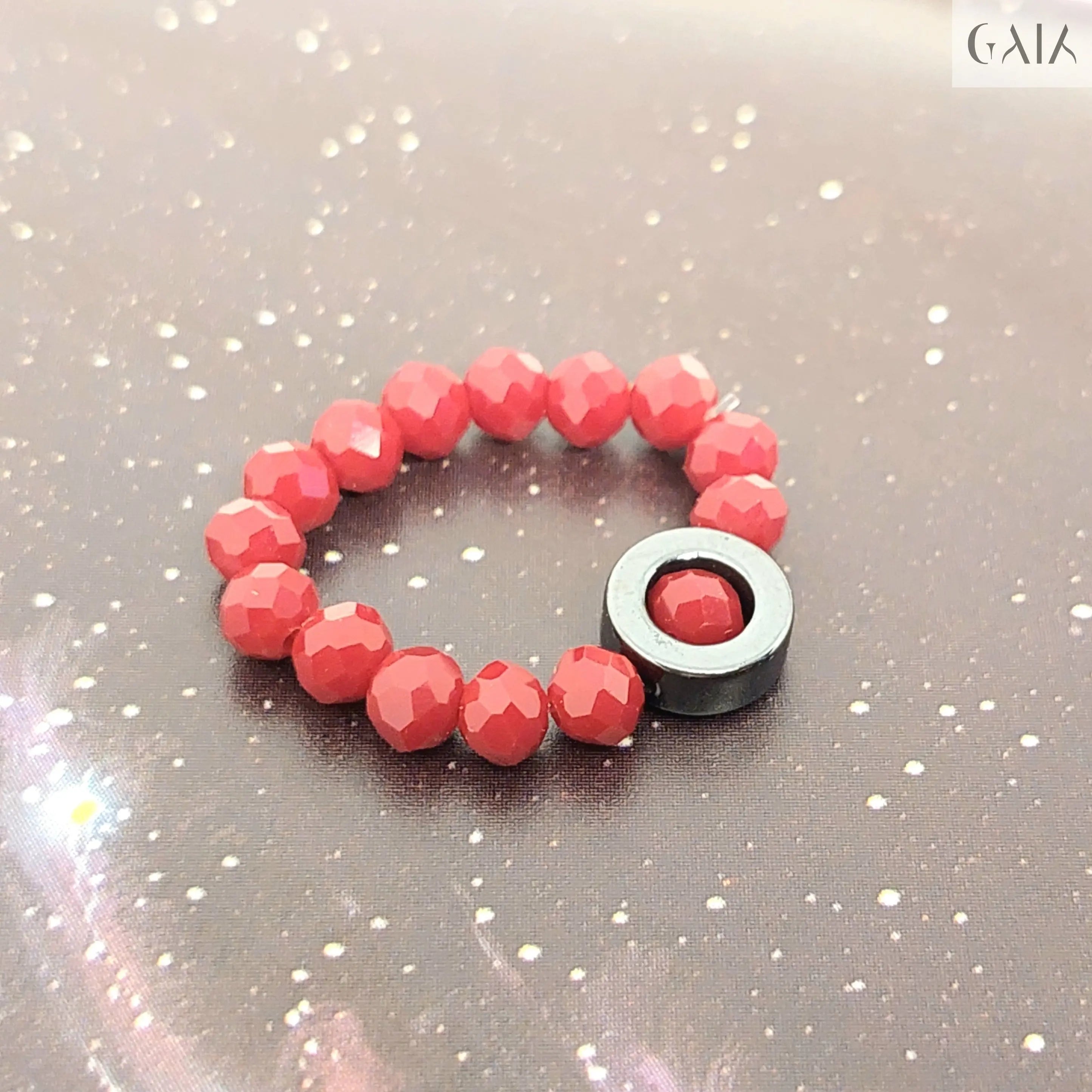 Red Crystal Ring GAIA Rings GAIA