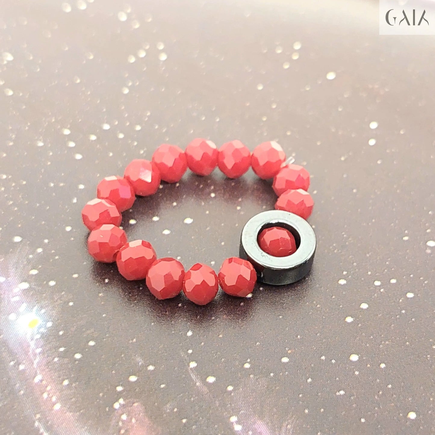 Red Crystal Ring - GAIA - Jewellery Store