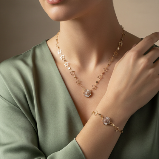 Stellar Bloom Set (Necklace & Bracelet)