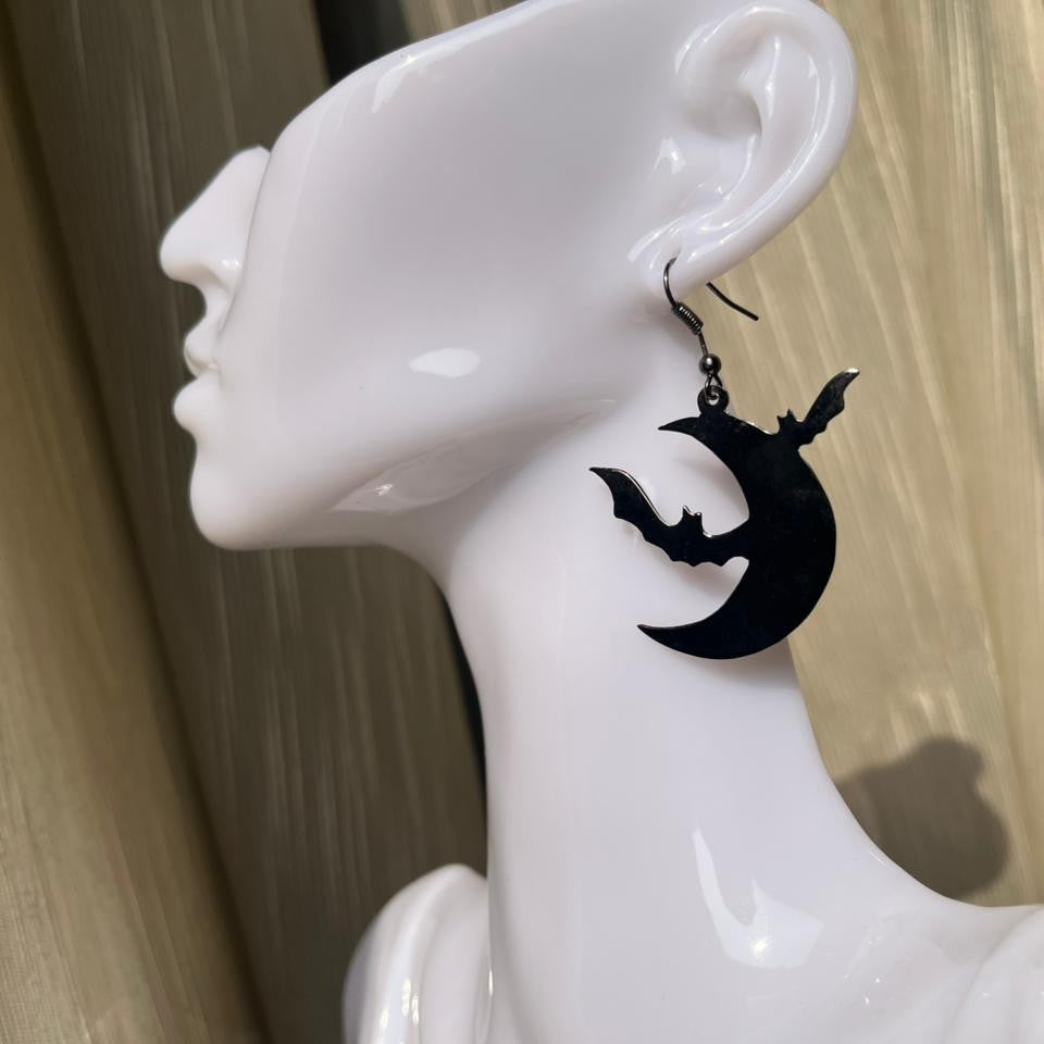 Gothic Moon Earrings