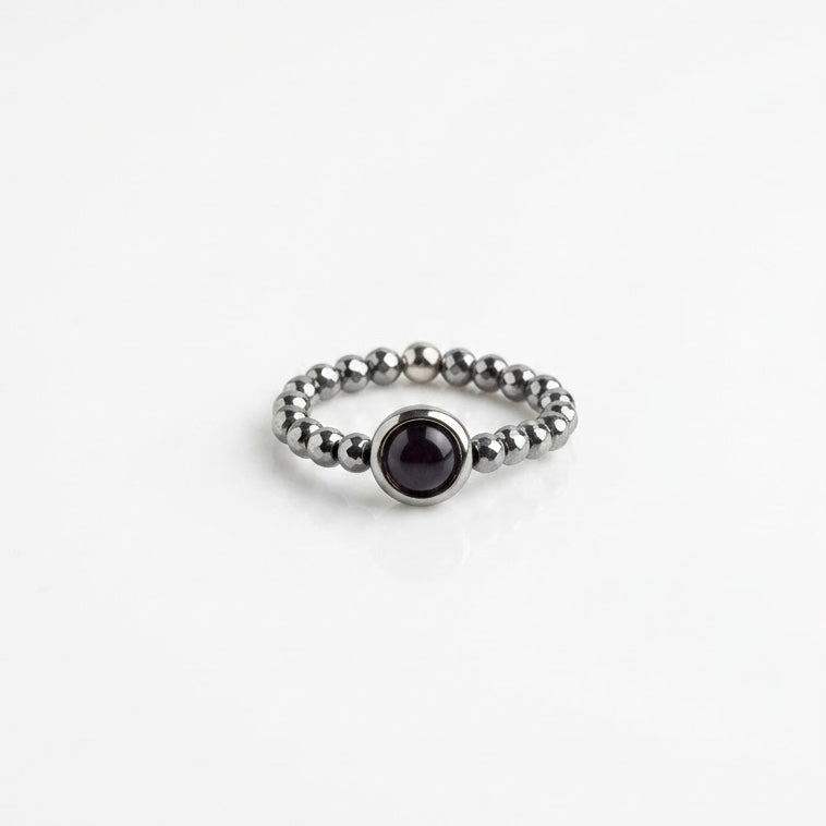 Obsidian Orbit Ring