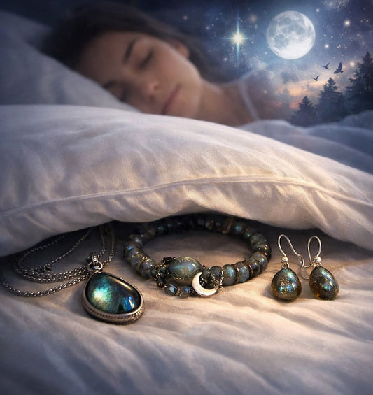 Labradorite Under Pillow – Enhance Your Sleep with Gaia’s Exquisite Jewelry