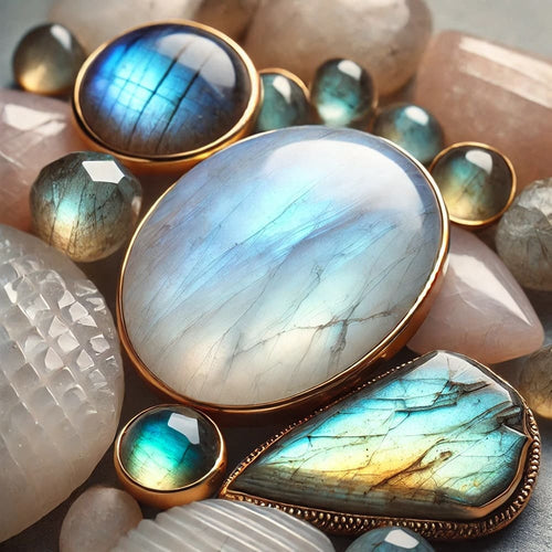 Moonstone and Labradorite