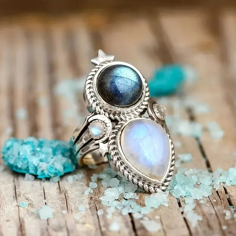 Moonstone and labradorite