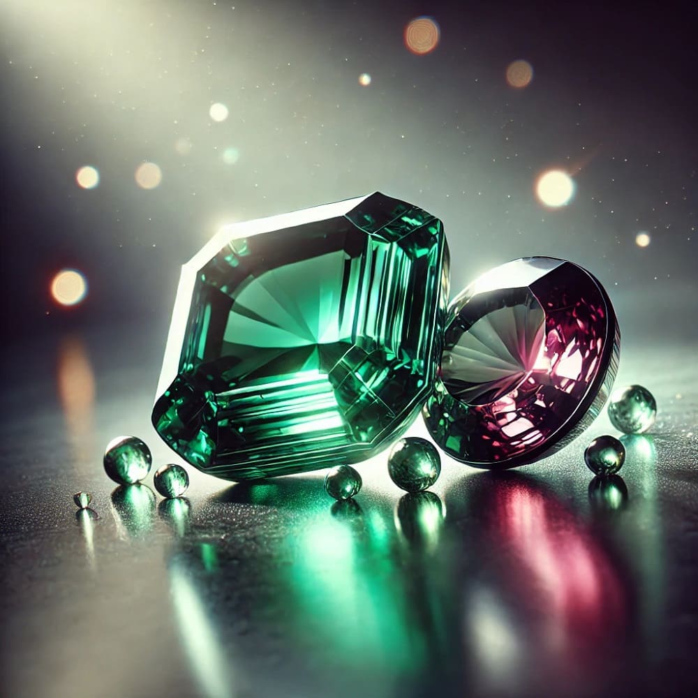 Emerald and Tourmaline: Positive Energy with a Regal Touch