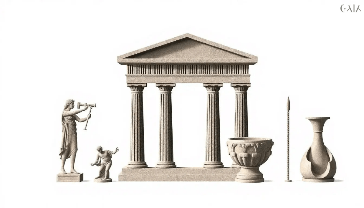 The Essence of Ancient Greek Philosophical Concepts - GAIA - Jewellery Store