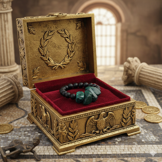 Natural layered agate gemstone showing distinctive banding - handcrafted jewelry by GAIA Egypt