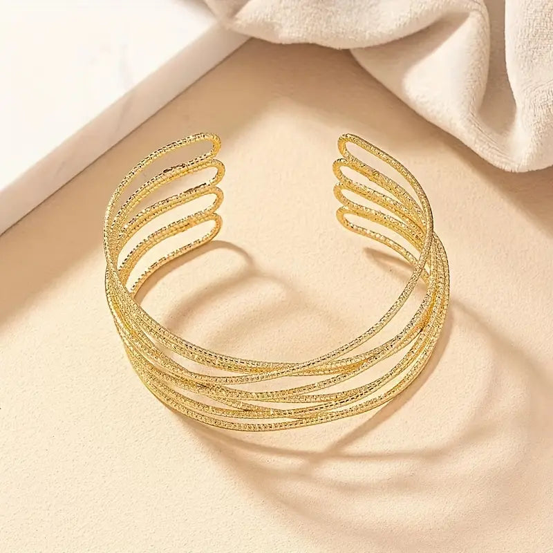 18K Gold Plated Metal Thread Bracelet - GAIA