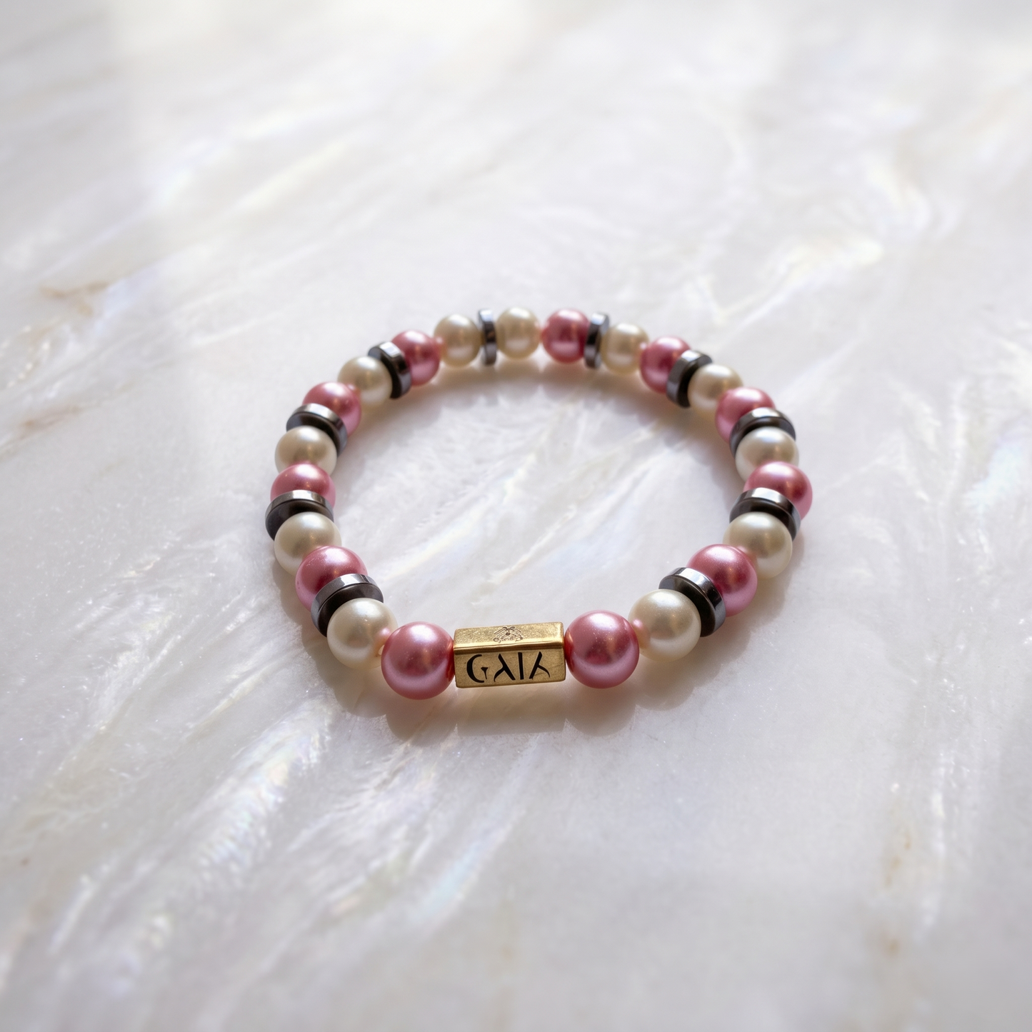 Pearl & Hematite Bracelet