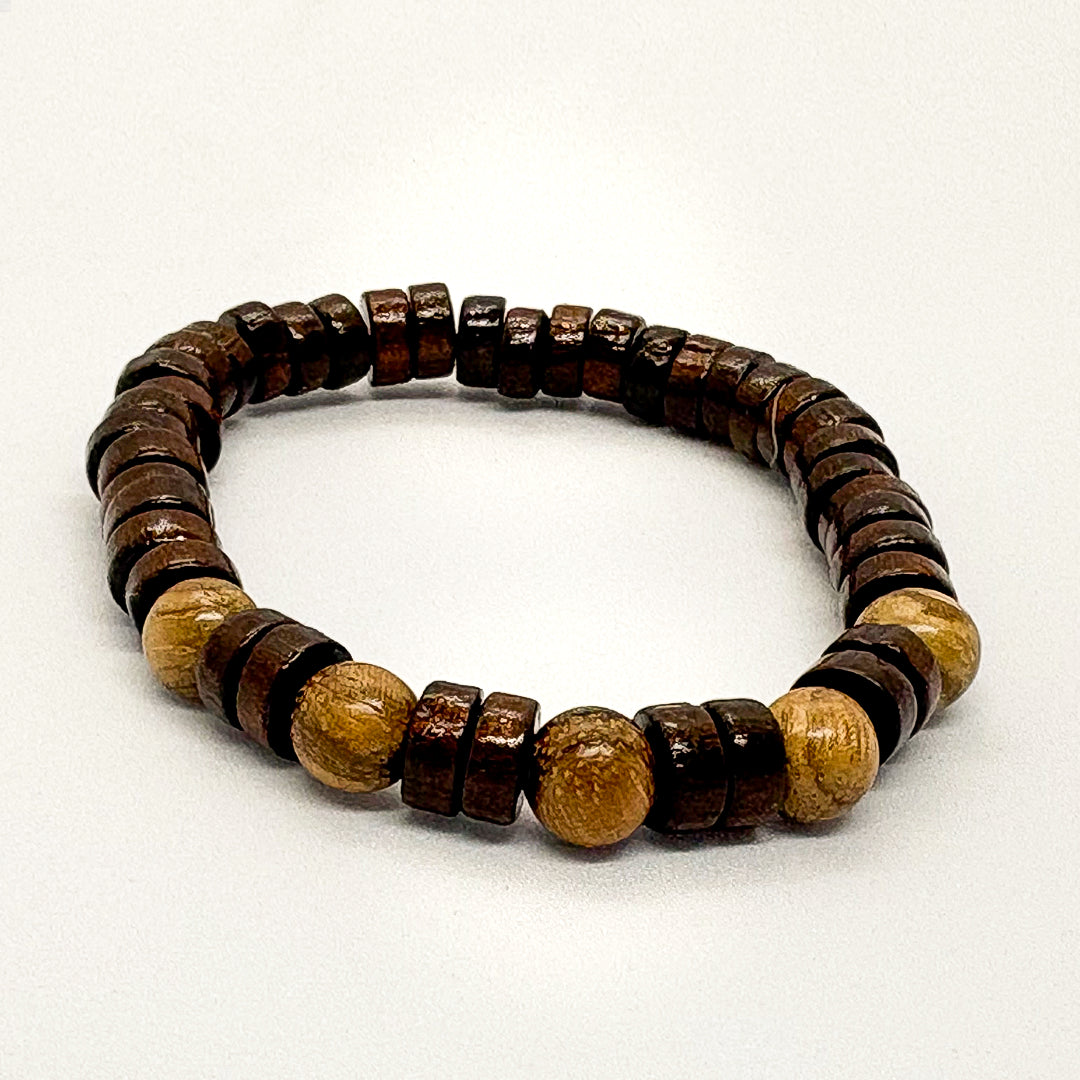 Real Brown Wood Bracelet