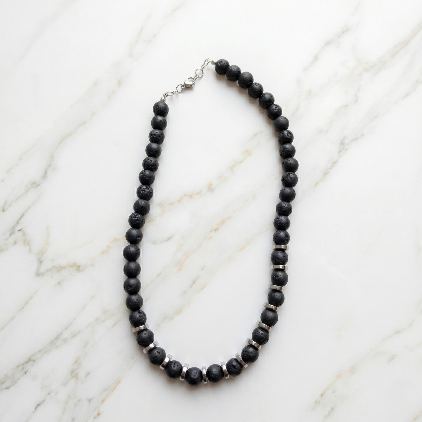 Lava & Hematite Necklace