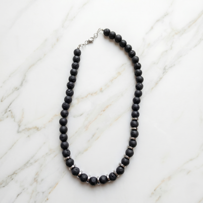 Lava & Hematite Necklace