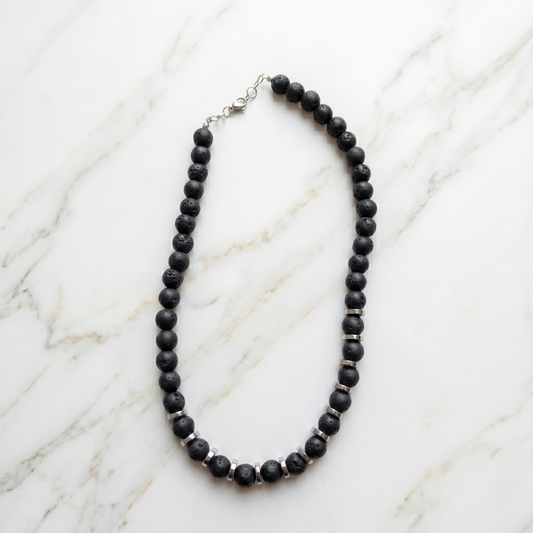 Lava & Hematite Necklace