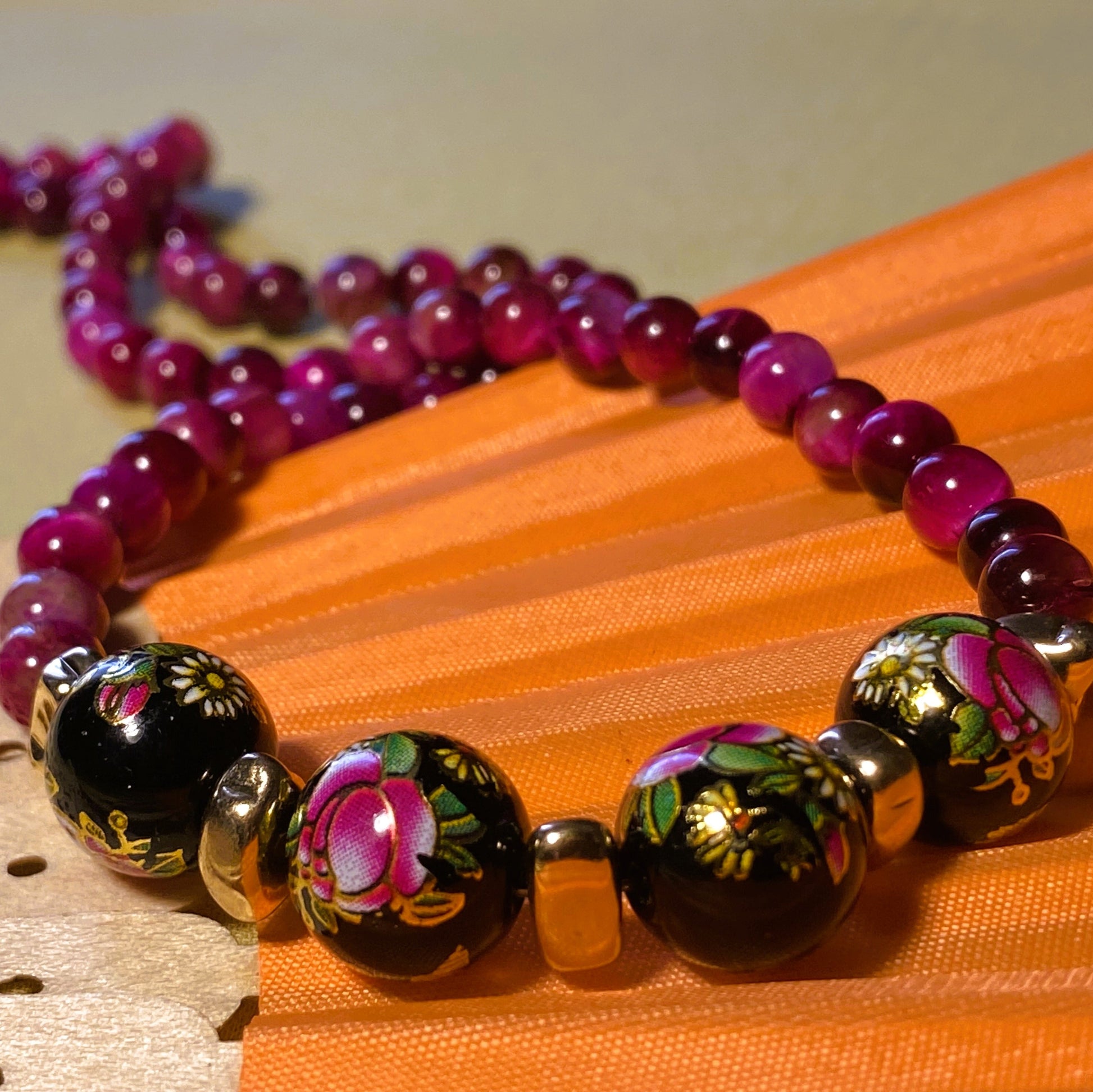 Pink Tiger Eye Necklace