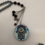 Grey Synthetic Moonstone Sabha Necklace - GAIA Global