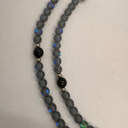 Grey Synthetic Moonstone Sabha Necklace - GAIA Global