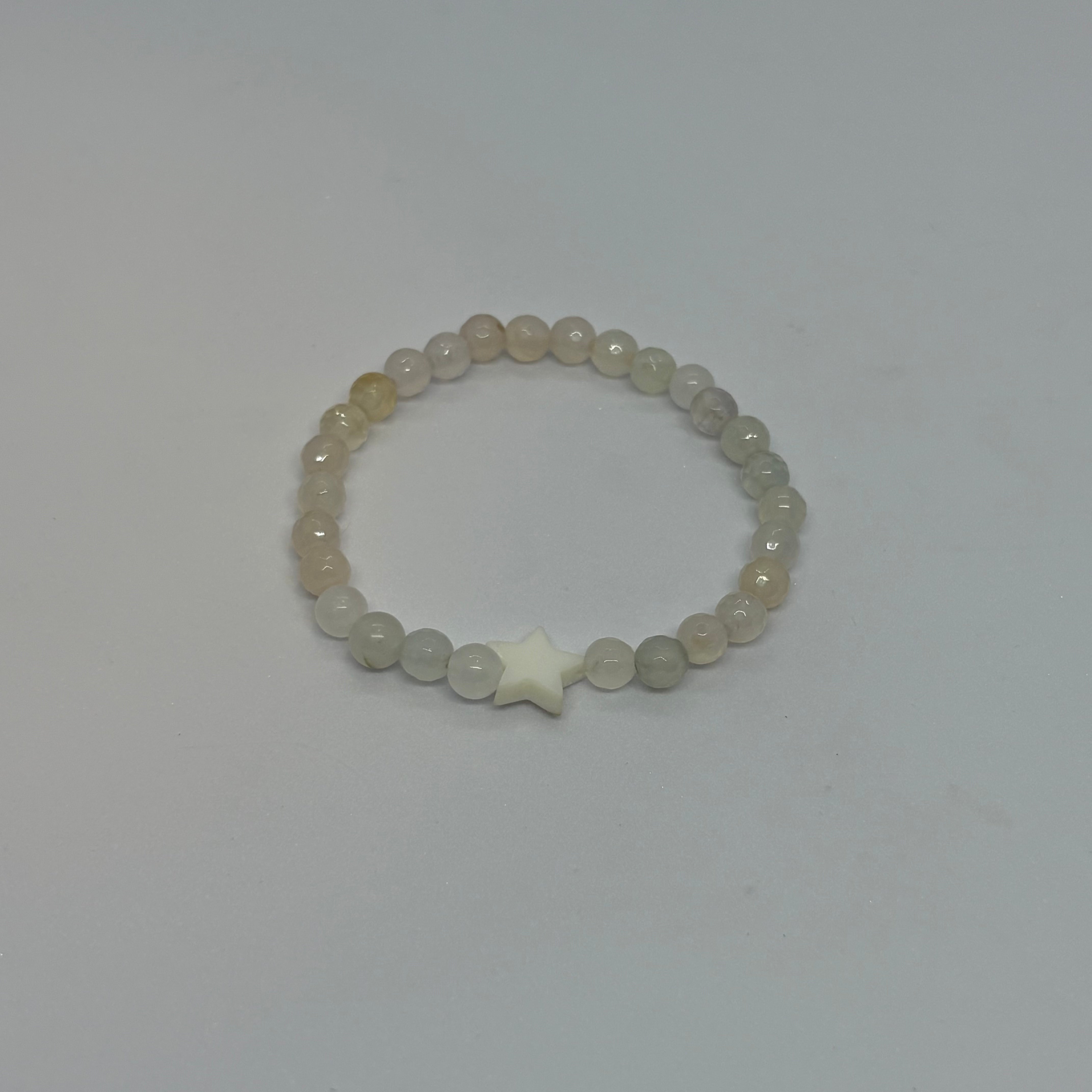 Transparent White Agate bracelet