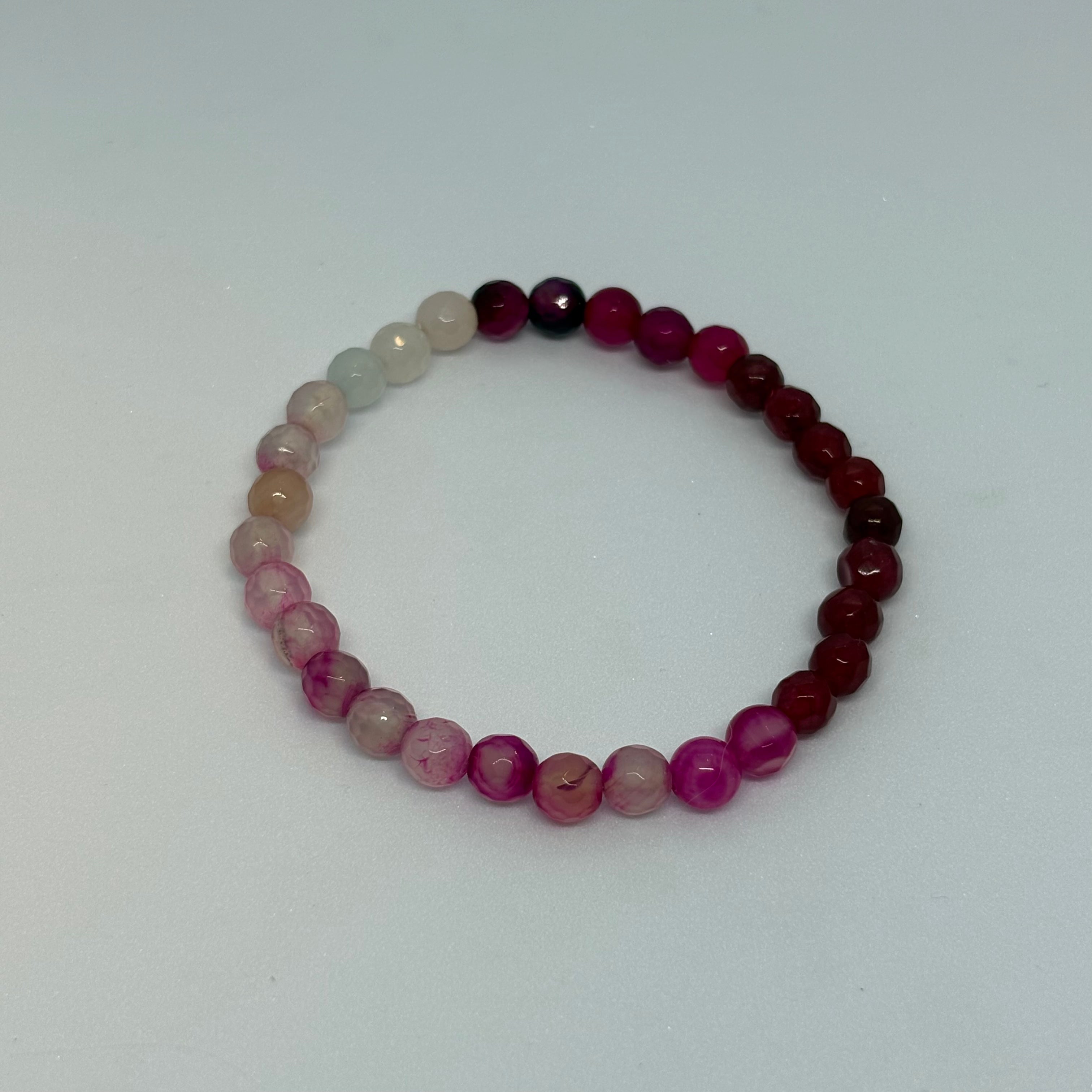 Pink-Red Jade Bracelet