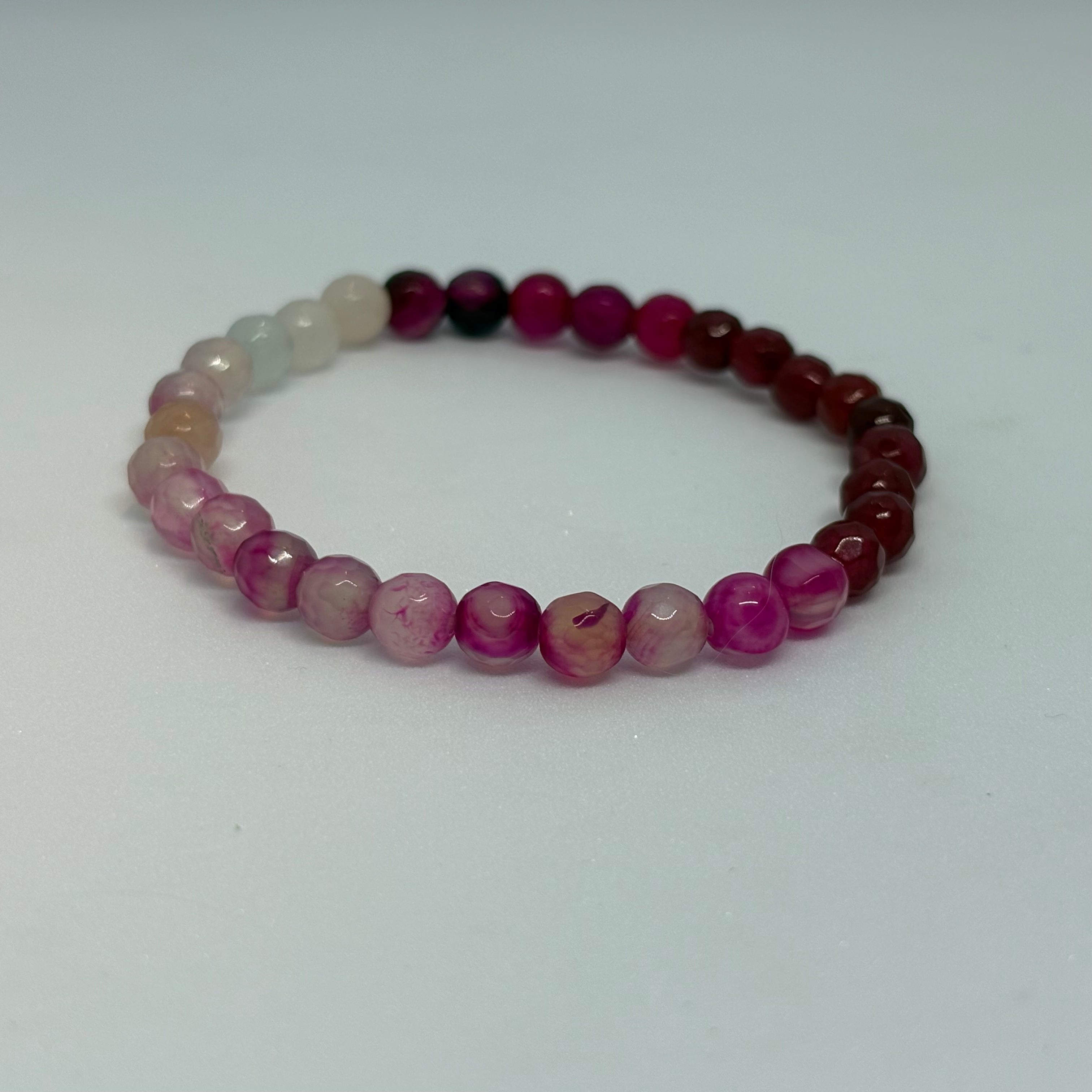 Pink-Red Jade Bracelet