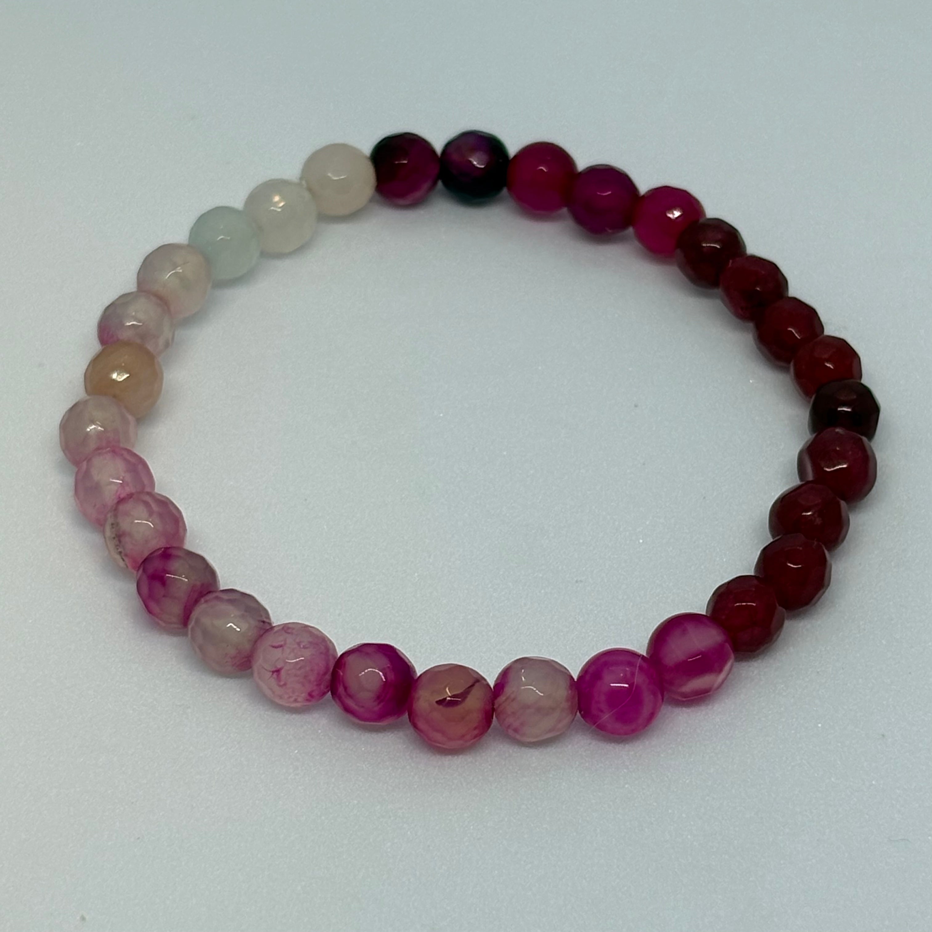 Pink-Red Jade Bracelet