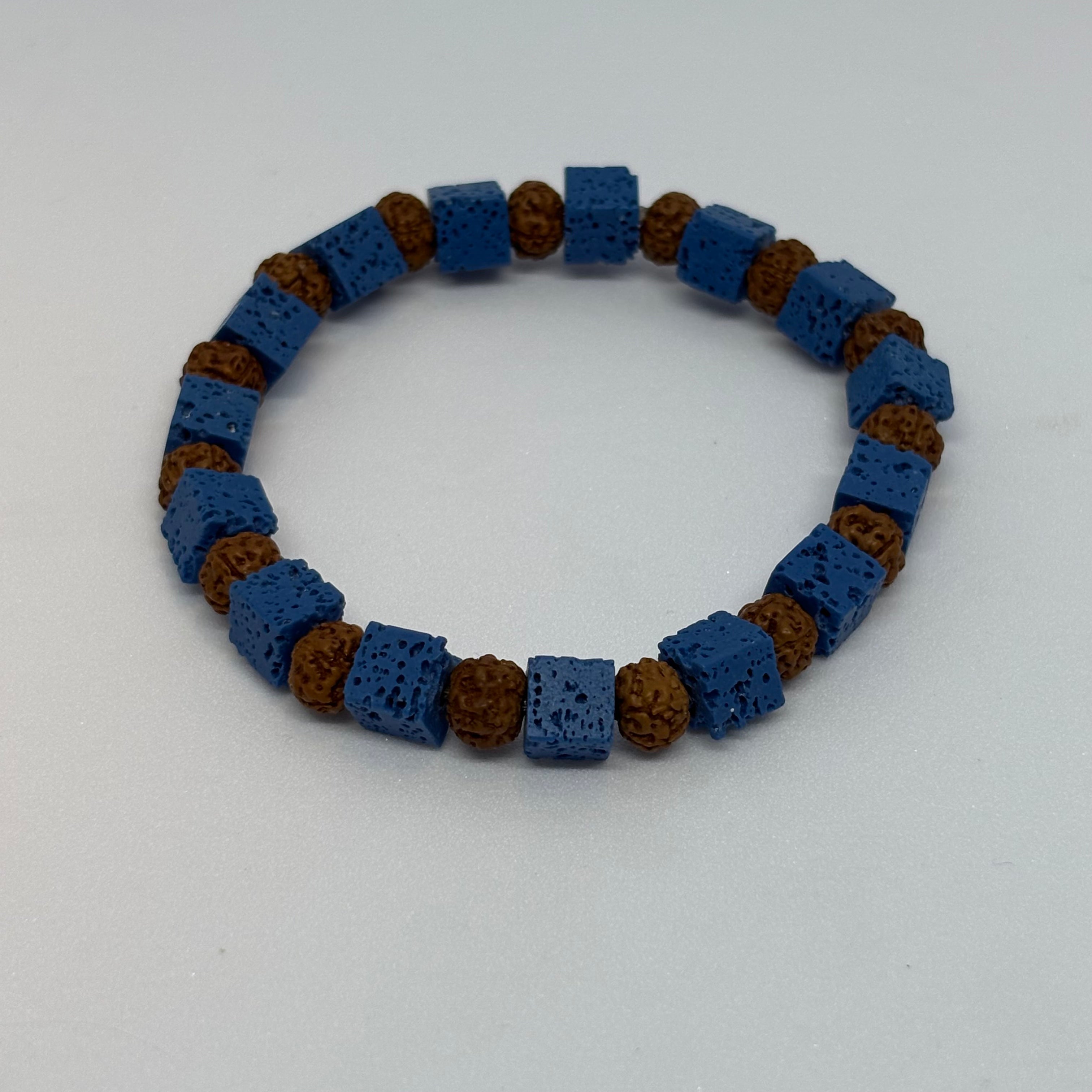 Square Volcanic Lava Bracelet