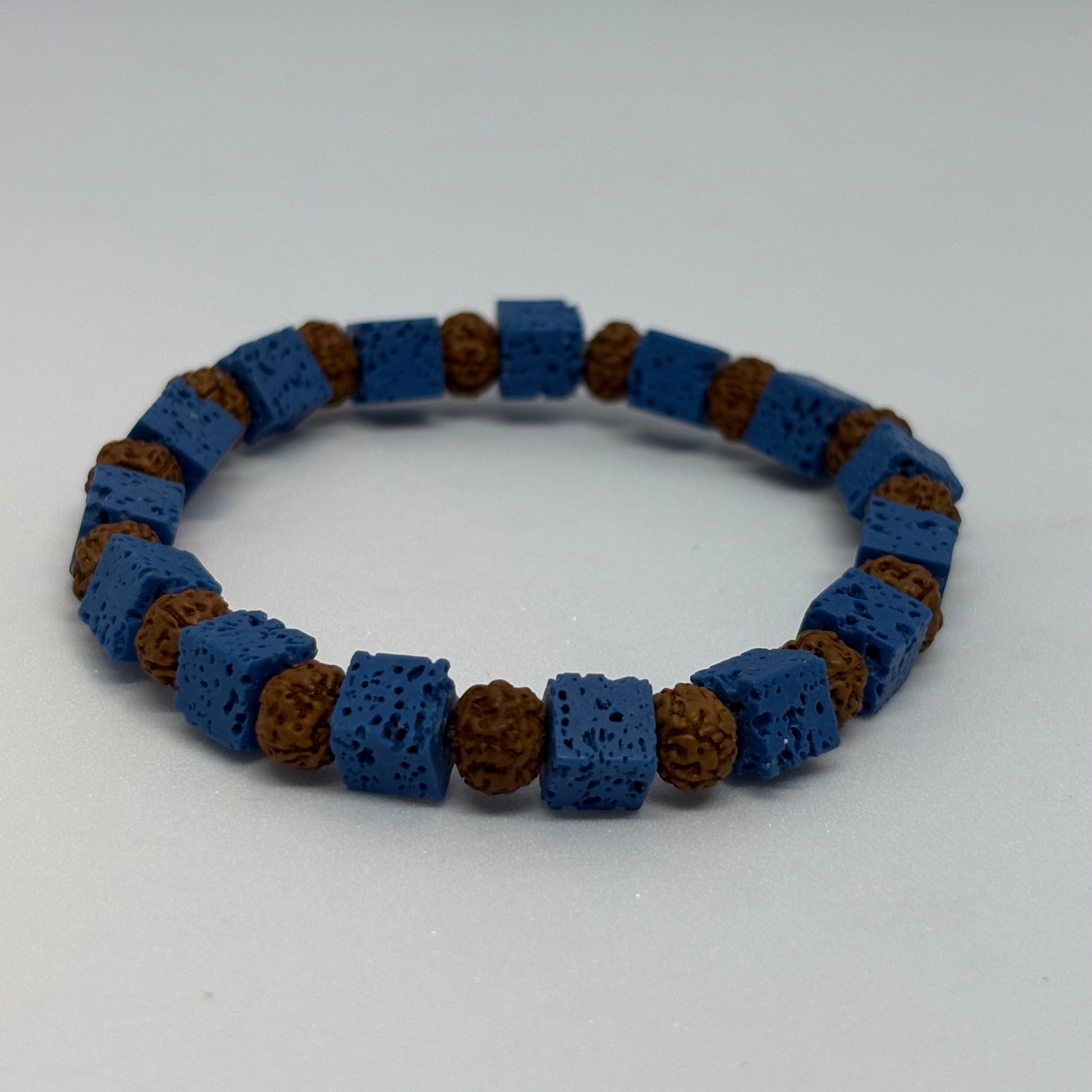 Square Volcanic Lava Bracelet