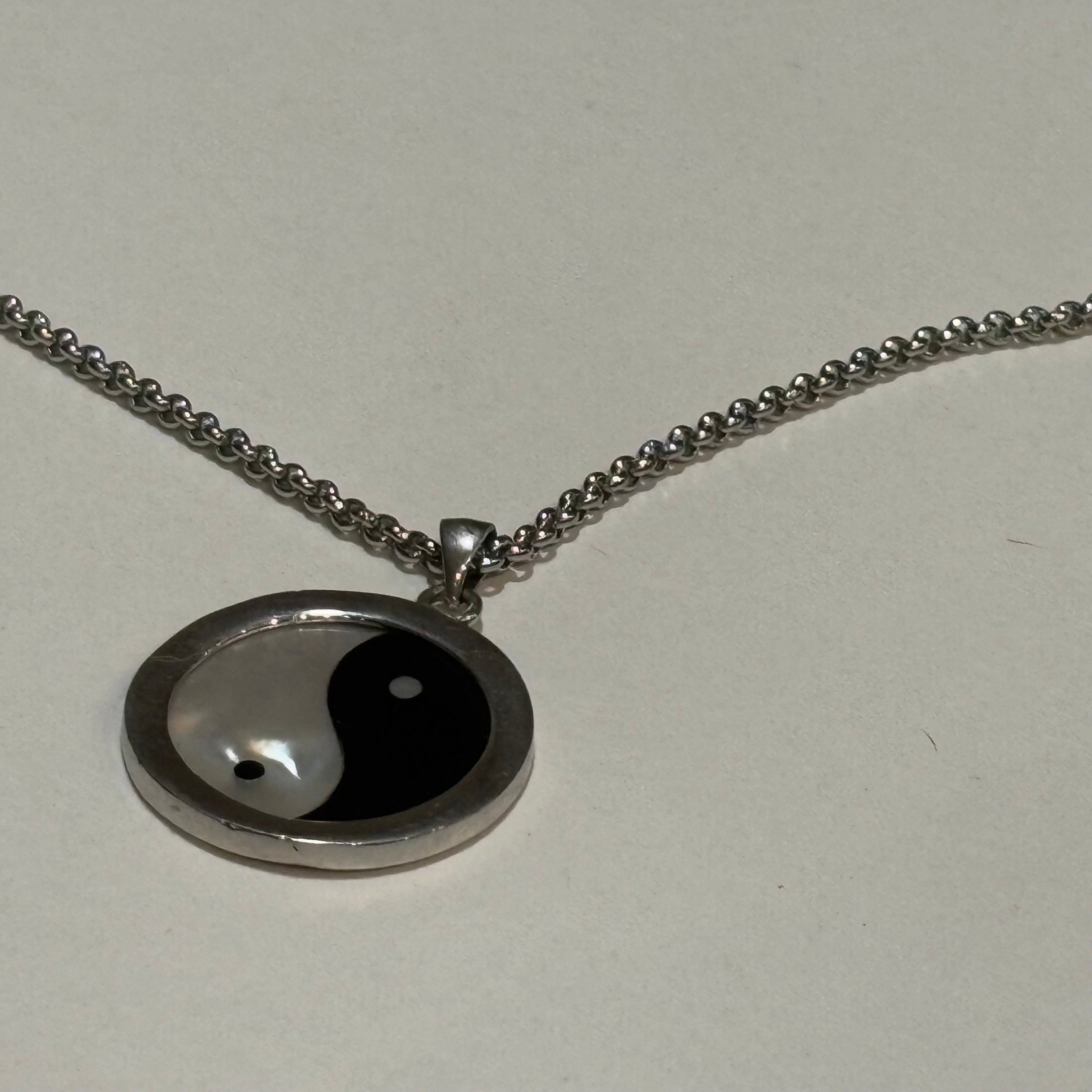 Silver Yin & Yang Necklace